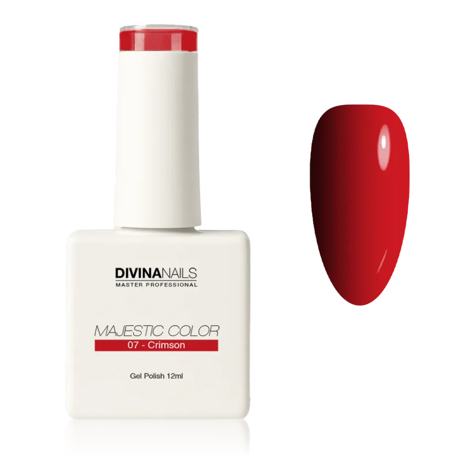 Diva Nails Majestic Color 07 Crimson smalto semipermanente 12ml rosso