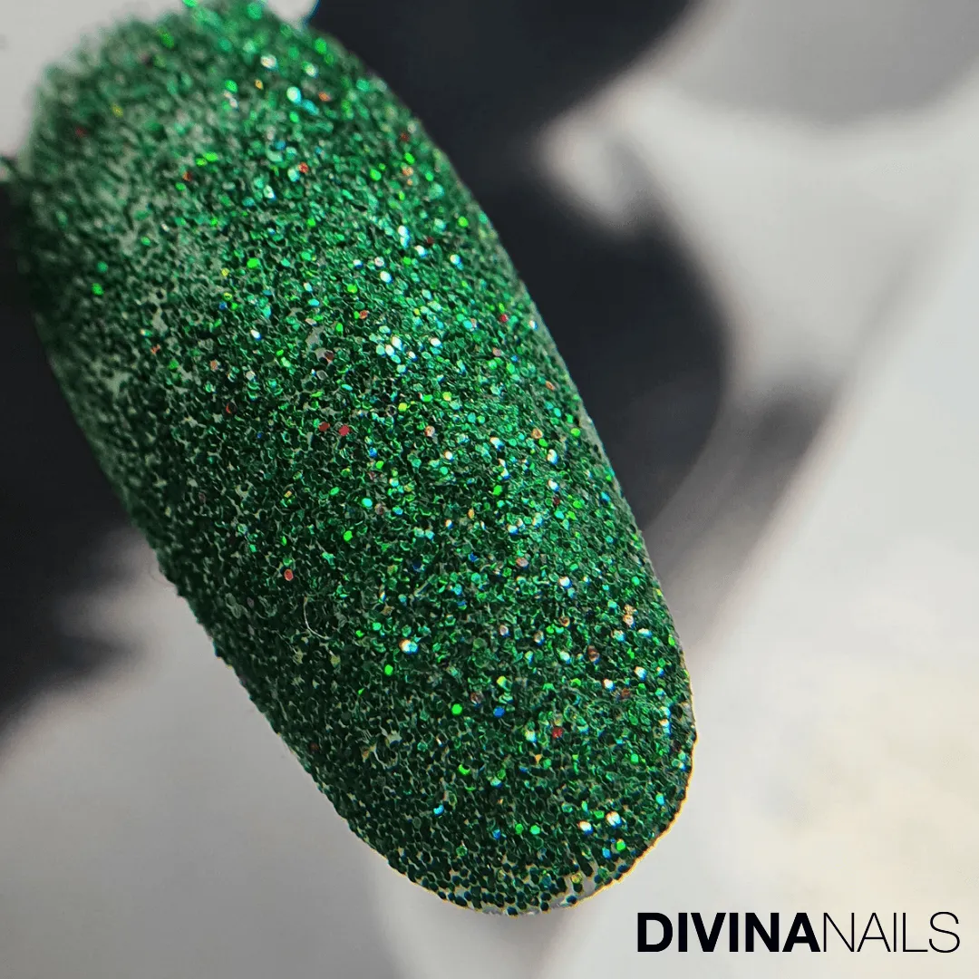 Diva Nails Crystal Holo Green glitter unghie 2g verde olografico