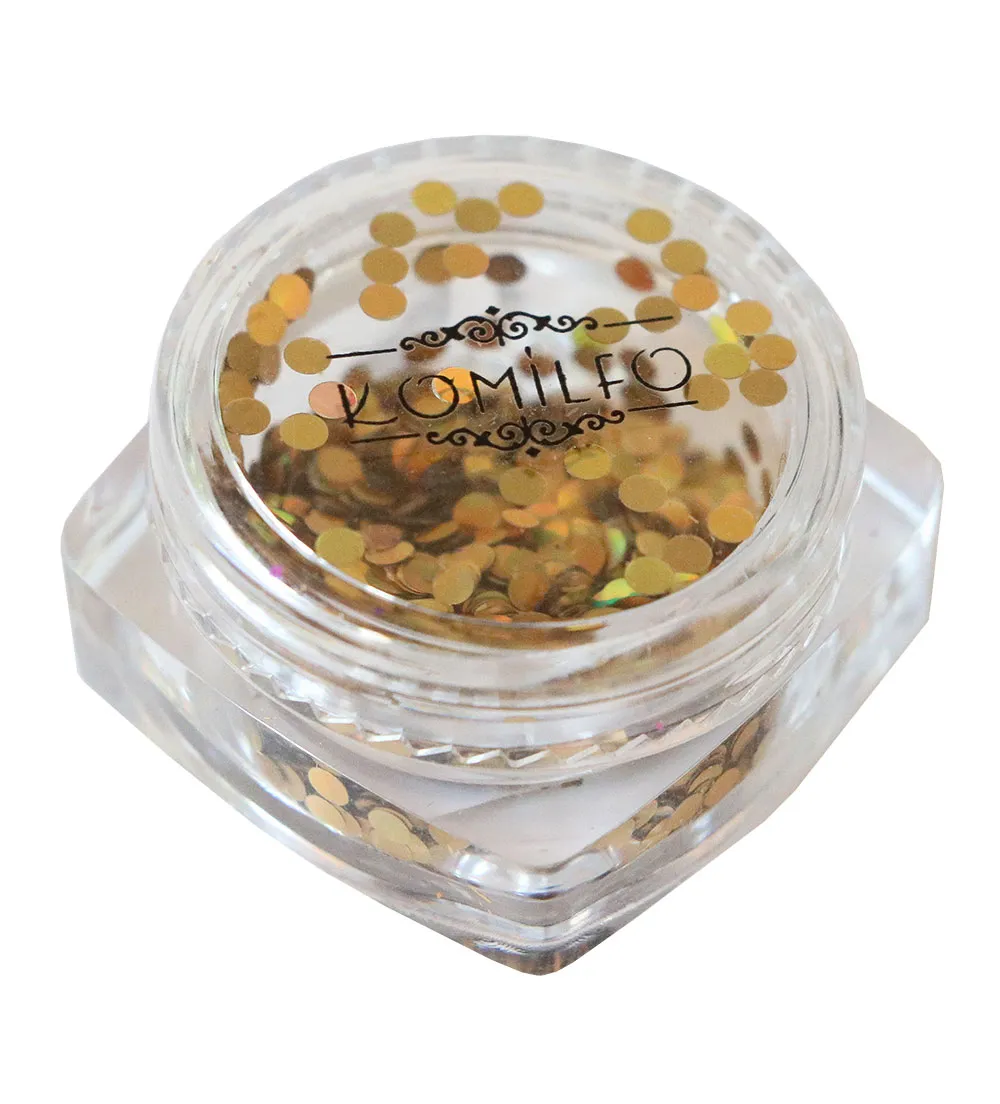 Komilfo Disco Design 032 decorazioni unghie 1 g oro 2 mm