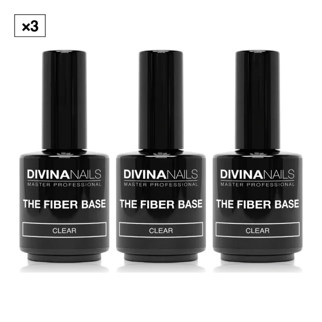 Diva Nails The Fiber Base 01 Clear base unghie 3x15ml rinforzante