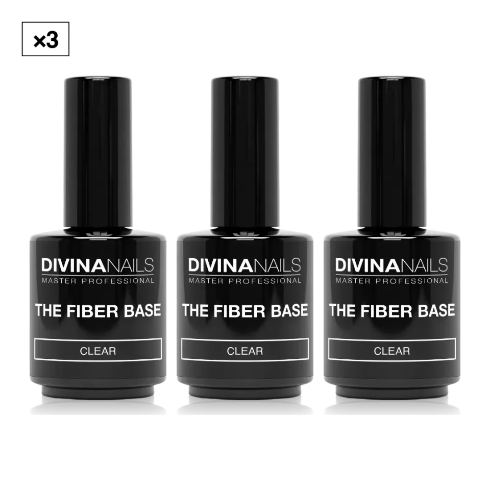 Diva Nails The Fiber Base 01 Clear base unghie 3x15ml rinforzante