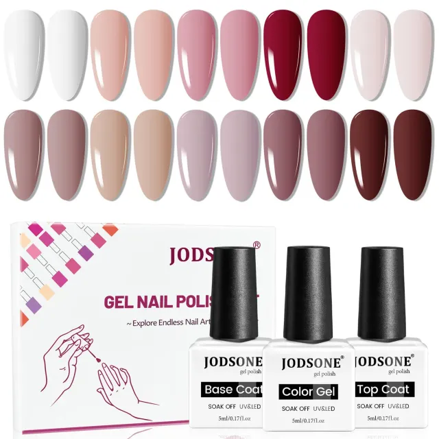 Jodsone Set Smalti Gel B33-38 10 colori base+top