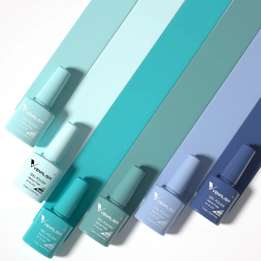 Venalisa Blue Lagoon smalto semipermanente 6pz blu