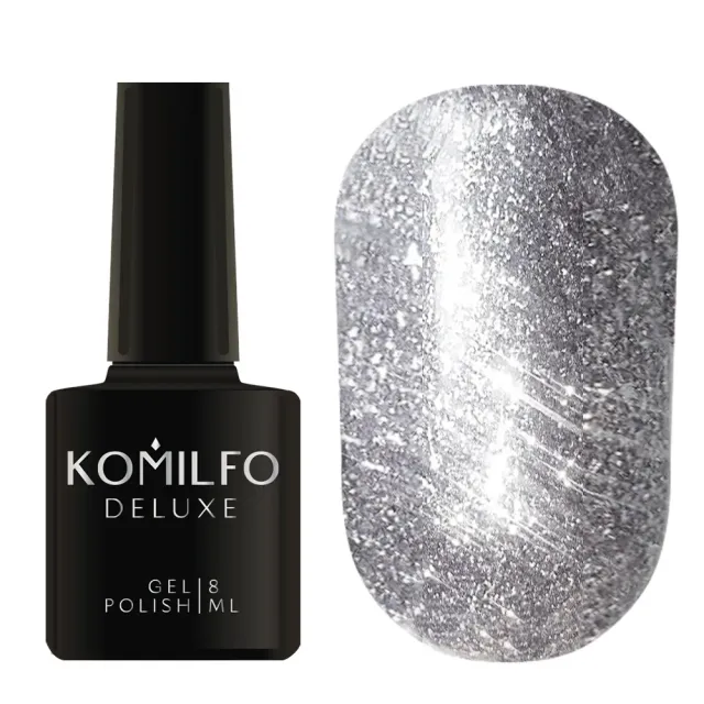 Komilfo Liquid Glam LGG002 gel glitter 8 ml argento