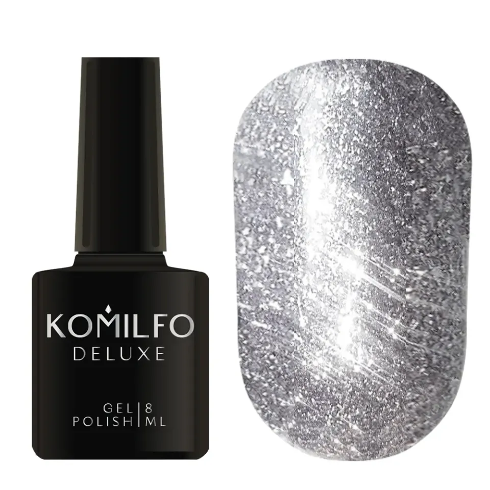 Komilfo Liquid Glam LGG002 gel glitter 8 ml argento