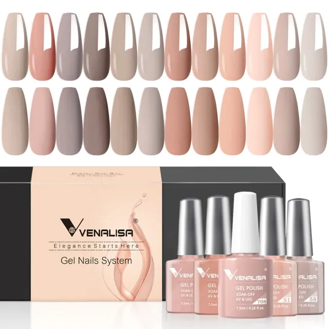 Venalisa Milky Coffee Z0515 smalto gel 12 pezzi nude