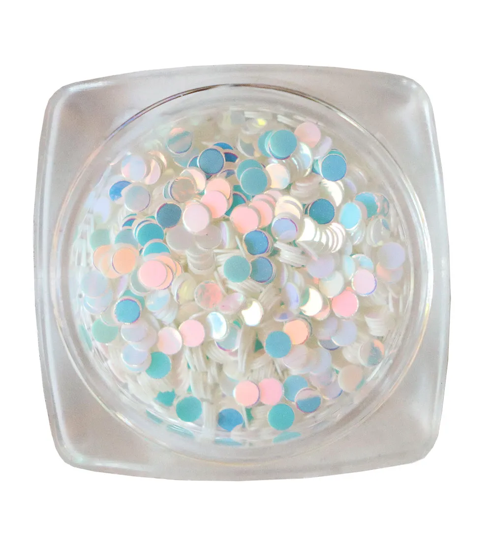Komilfo Disco Design 039 paillettes unghie 1 g argento-blu 2 mm