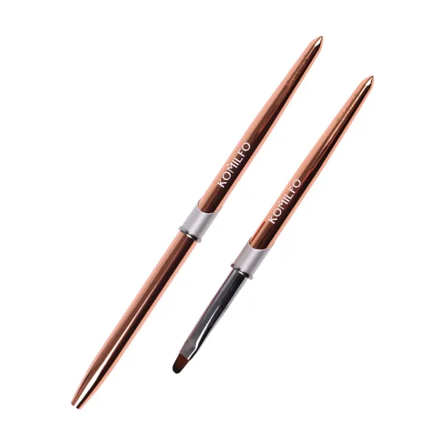 Komilfo Rose Gold Gel pennello unghie ovale 6 nylon gel