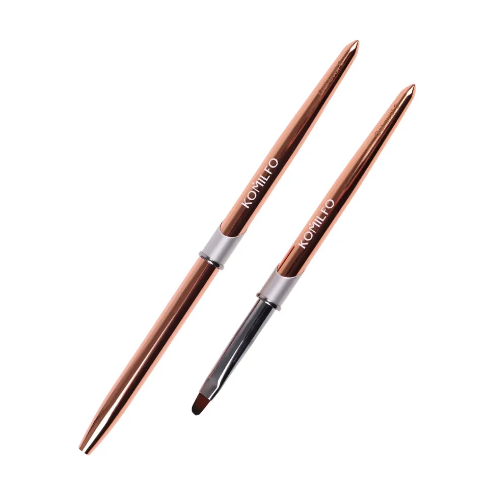 Komilfo Rose Gold Gel pennello unghie ovale 6 nylon gel