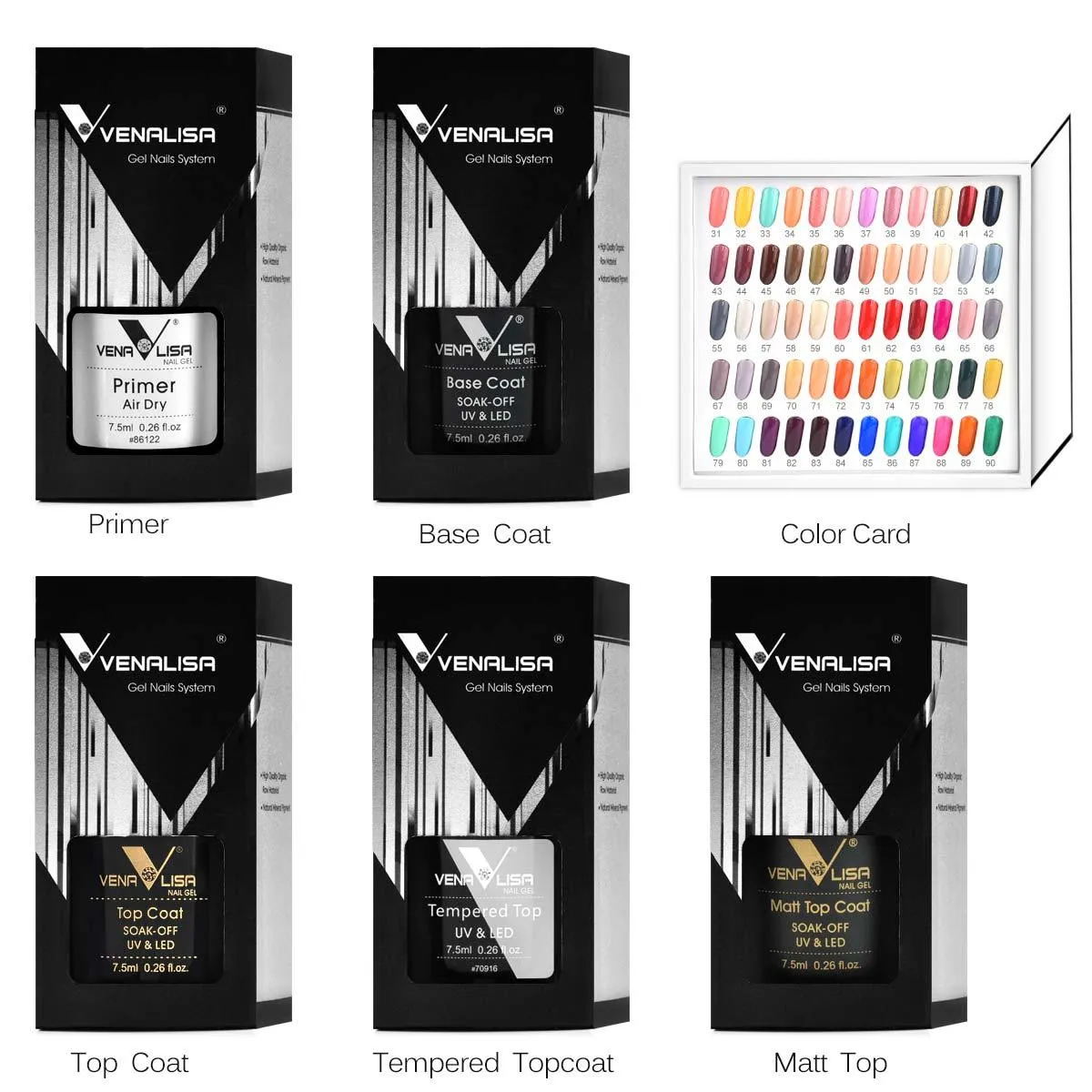 Venalisa VIP2 kit smalti gel 60 colori 7,5ml completo