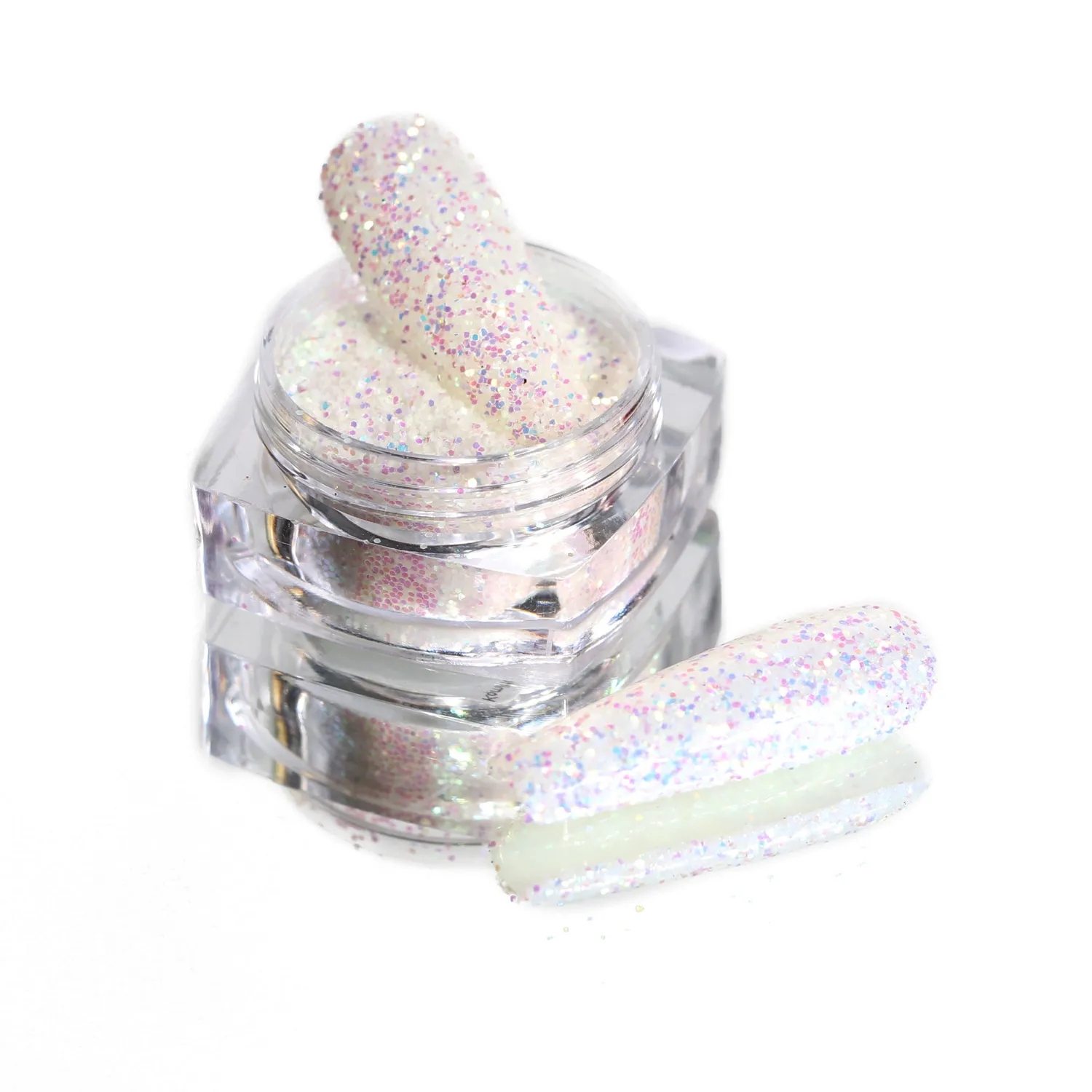 Komilfo Glitter 002 decorazione unghie fotocromatica bianco blu 2,5 g