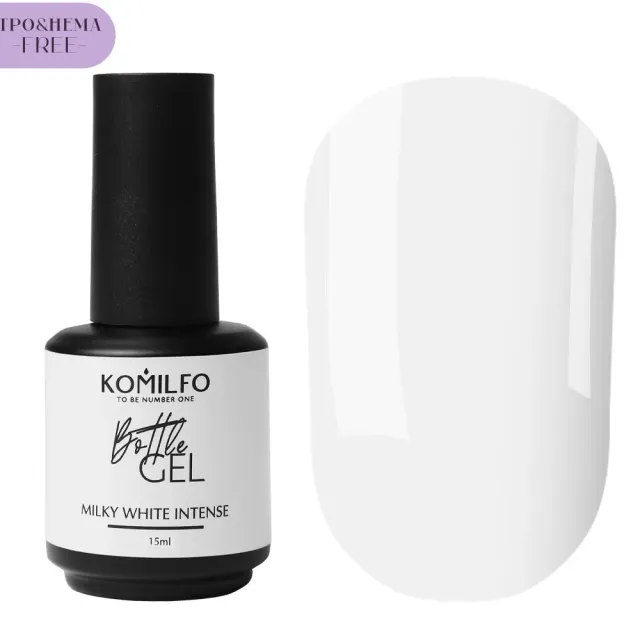 Komilfo Bottle Gel Milky White Intense gel unghie 15 ml senza HEMA