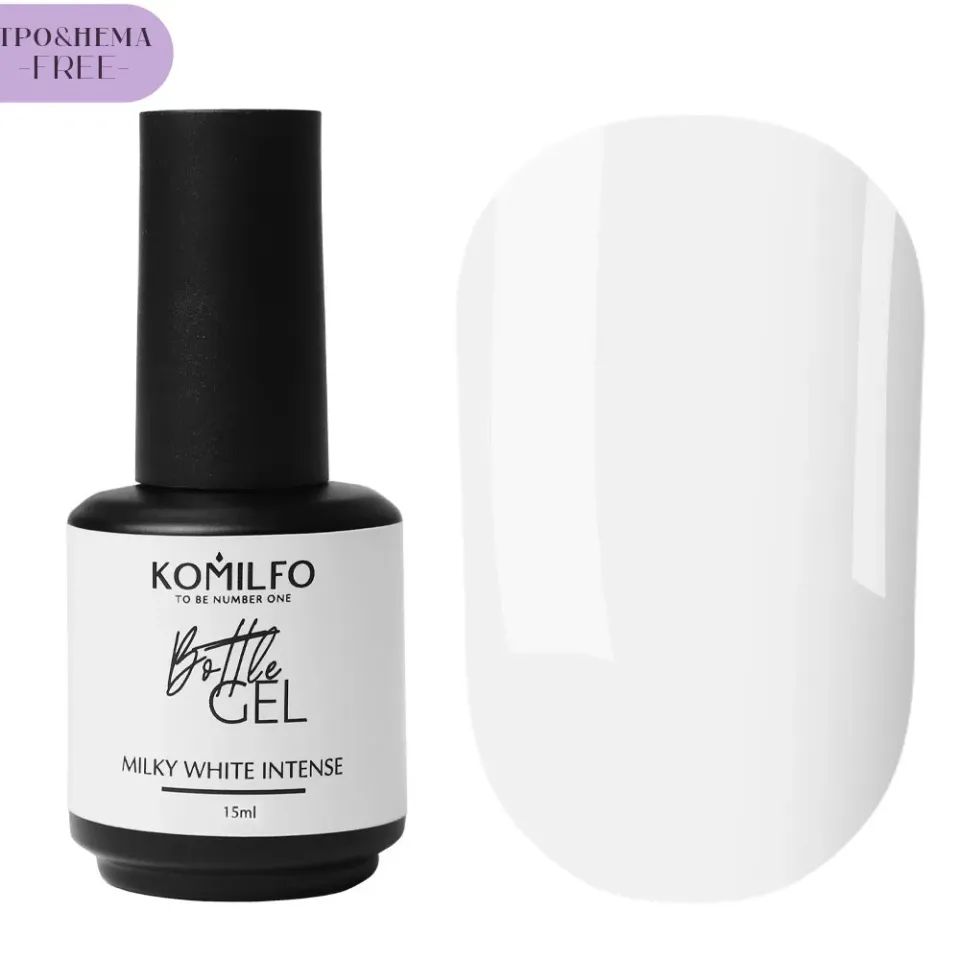 Komilfo Bottle Gel Milky White Intense gel unghie 15 ml senza HEMA