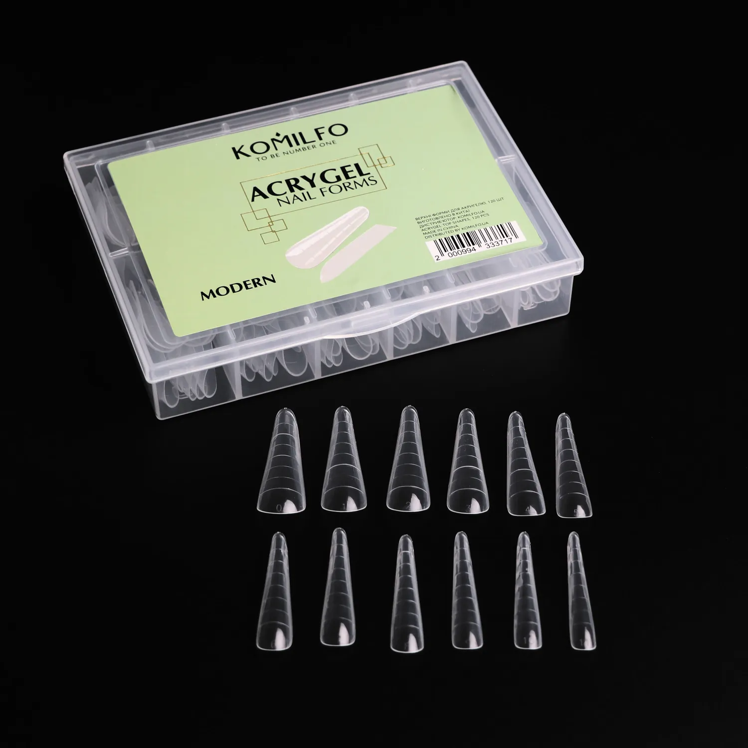 Komilfo Top Nail Forms Modern dual form mandorla 120 pz