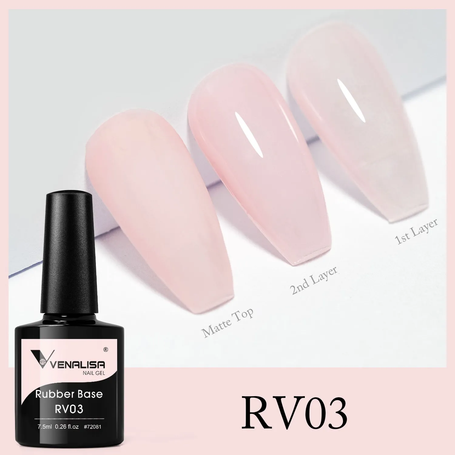 Venalisa Rubber Base Gel Semipermanente 7,5ml Nude