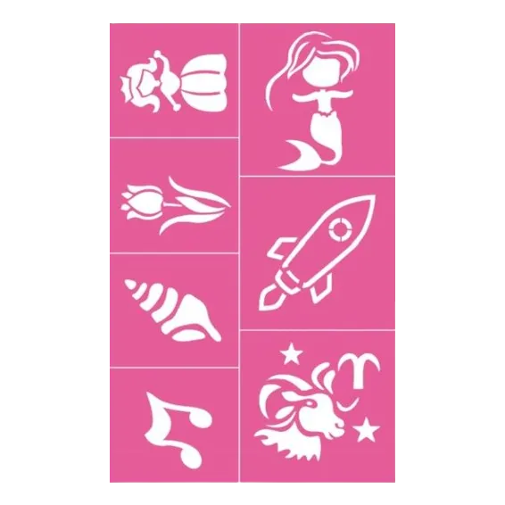 Snails Body Marker pennarelli corpo 6pz + 2 stencil lavabili