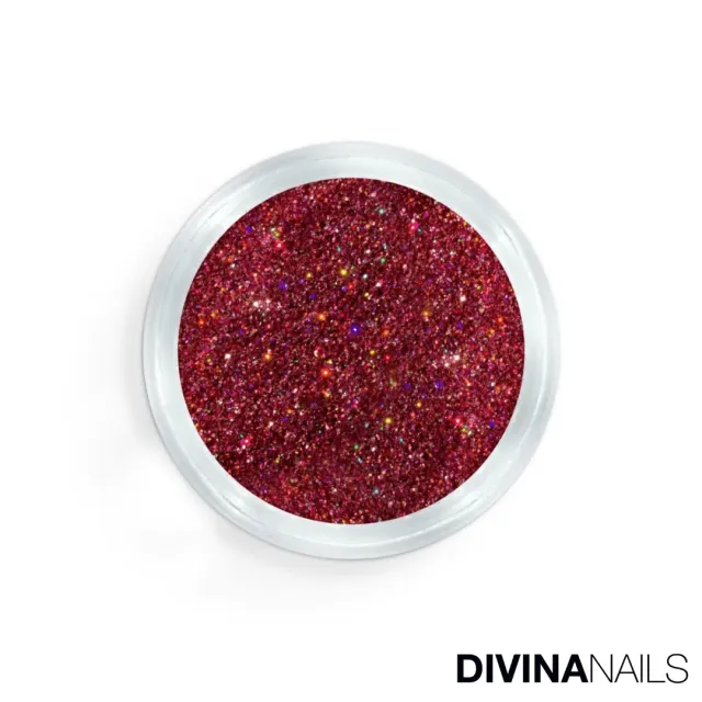 Diva Nails Crystal Holo Multi Red glitter unghie 2g rosso