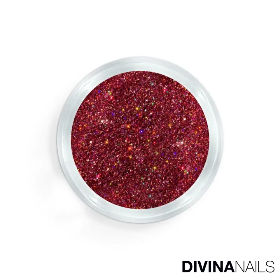 Diva Nails Crystal Holo Multi Red glitter unghie 2g rosso