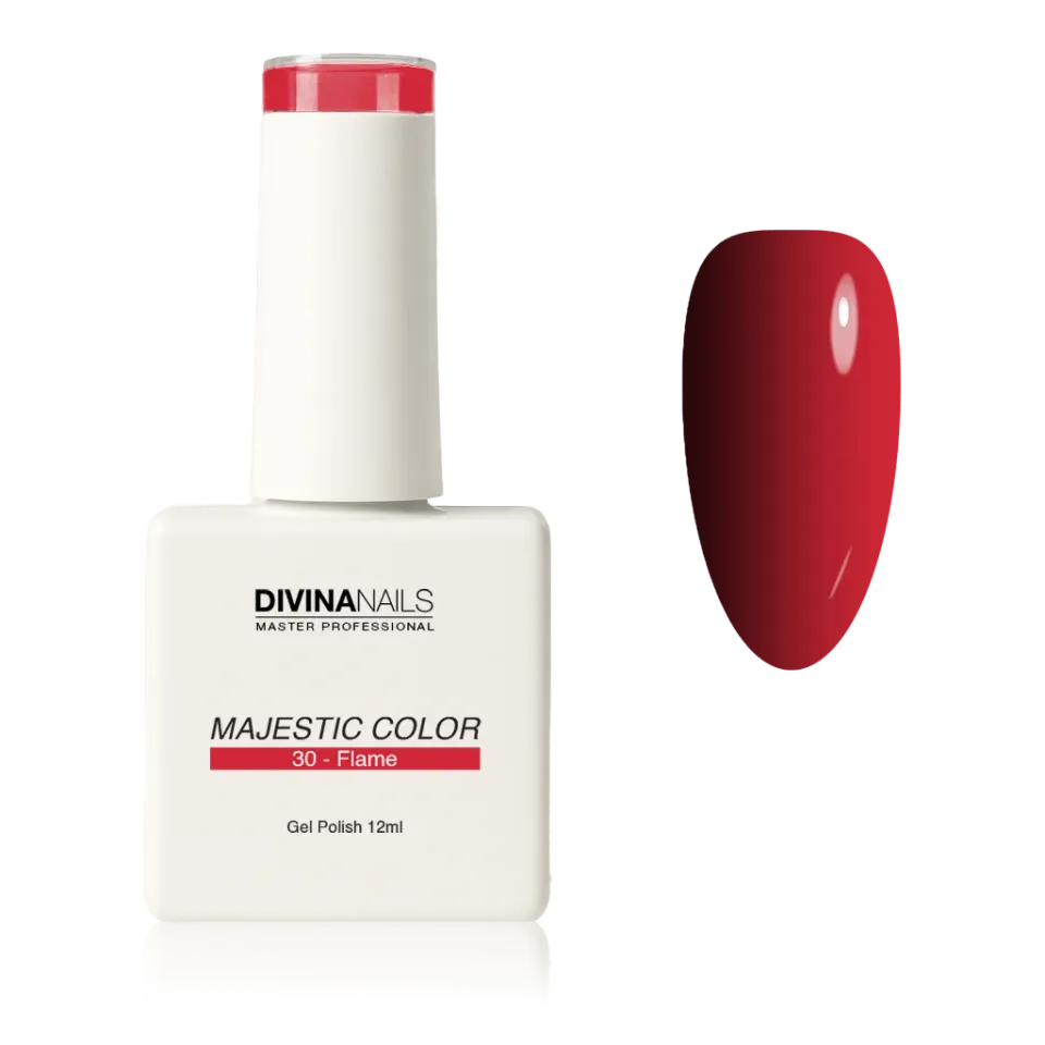 Diva Nails Majestic Color 30 Flame semipermanente 12ml rosso