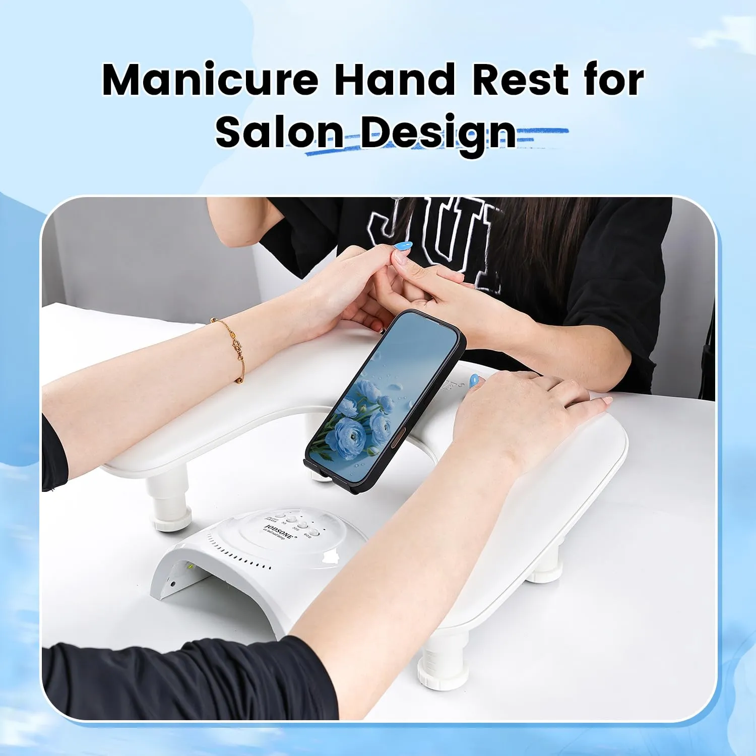 Jodsone poggiamani manicure U bianco supporto telefono