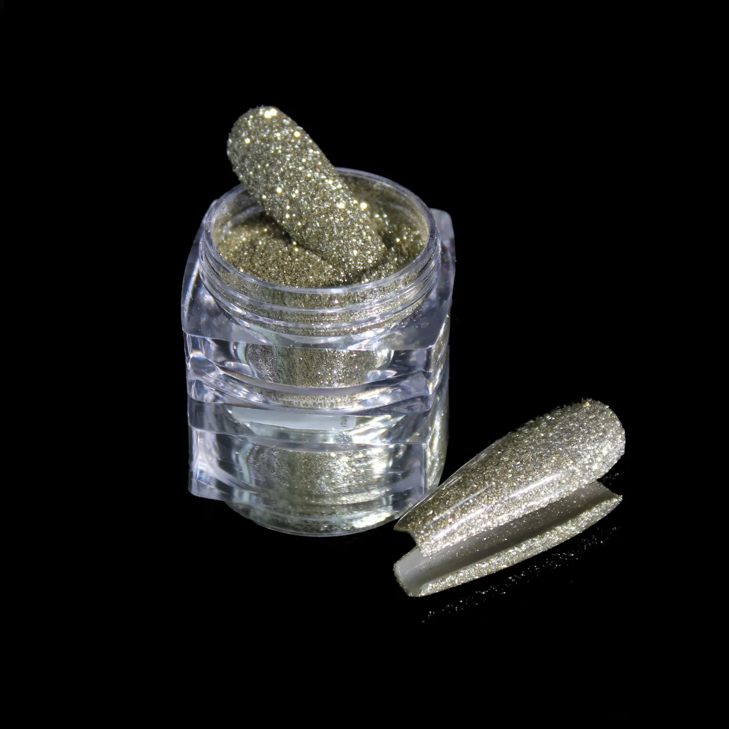 Komilfo Spangles 105D glitter unghie oro bianco 2,5 g