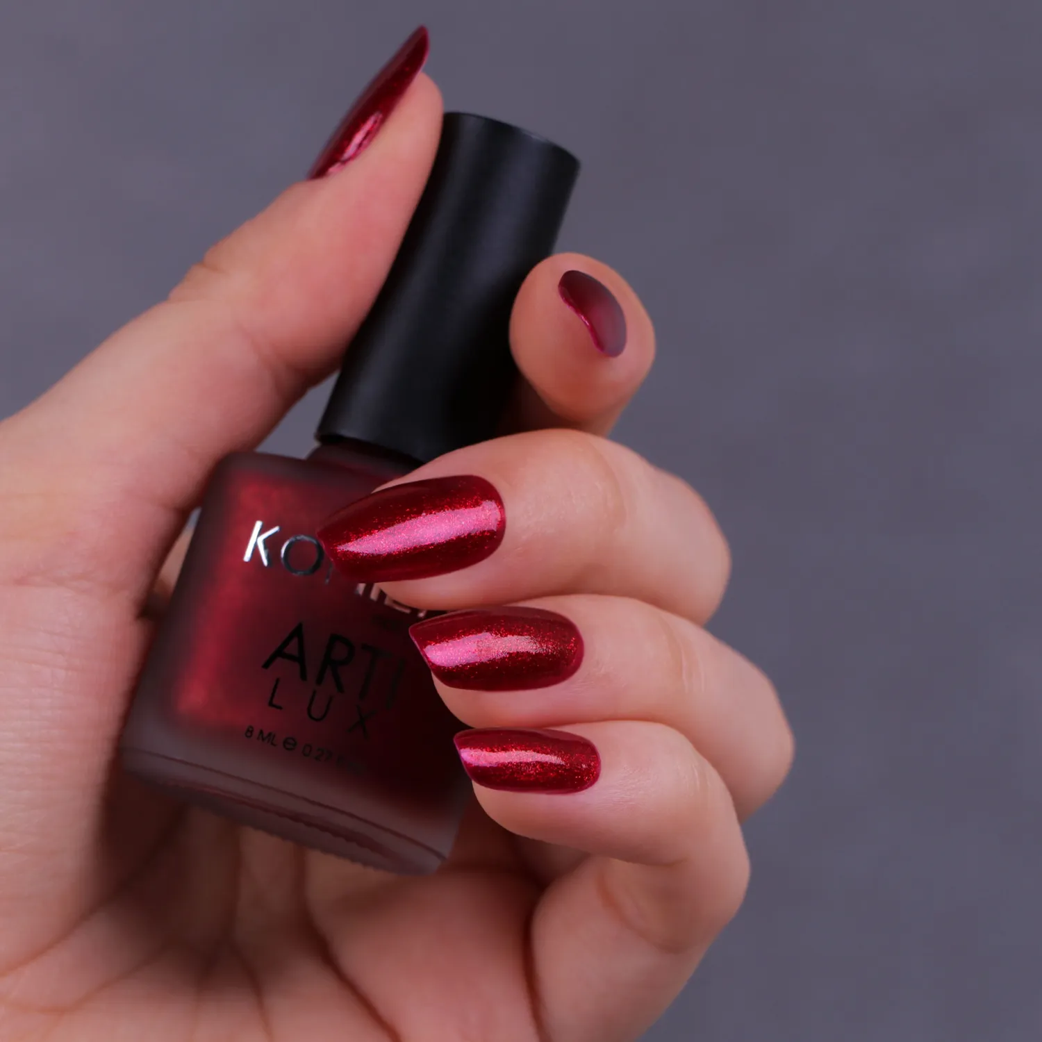 Komilfo ArtiLux 024 smalto unghie bordeaux microshimmer 8 ml