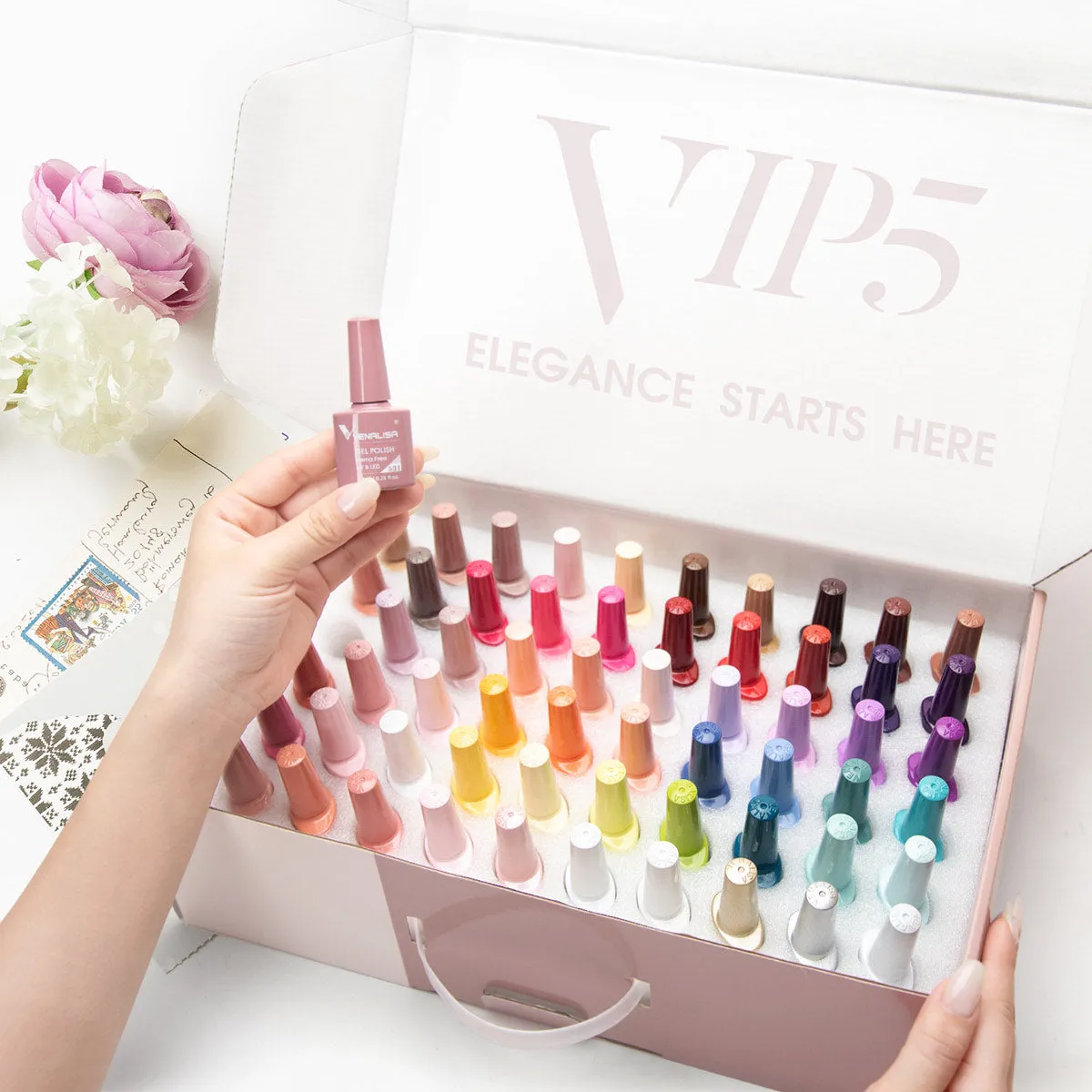 Venalisa VIP5 Kit Smalti Gel 60 Colori Hema Free