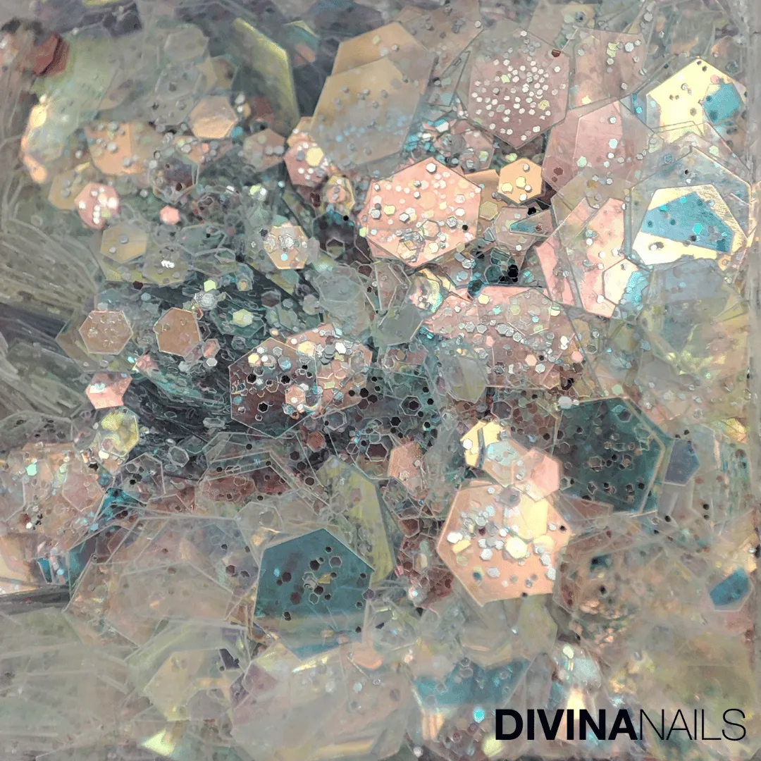 Diva Nails Diamond Holo Mixed Round glitter nail art 2g olografico