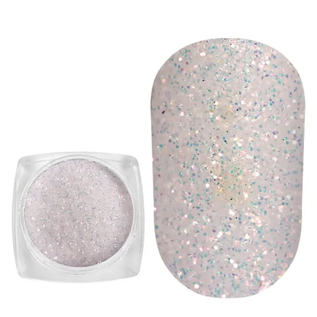 Komilfo Spangles 028E glitter unghie bianco-arancio 2,5 g