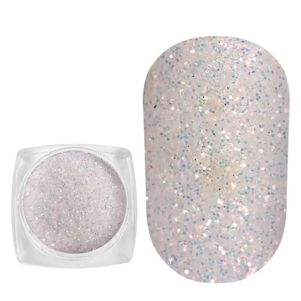 Komilfo Spangles 028E glitter unghie bianco-arancio 2,5 g