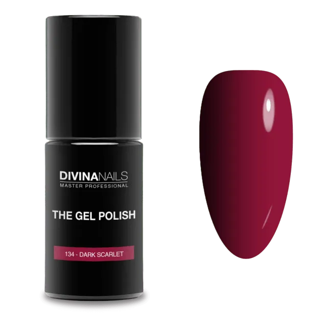 Diva Nails The Gel Polish 134 Dark Scarlet semipermanente 8ml rosso
