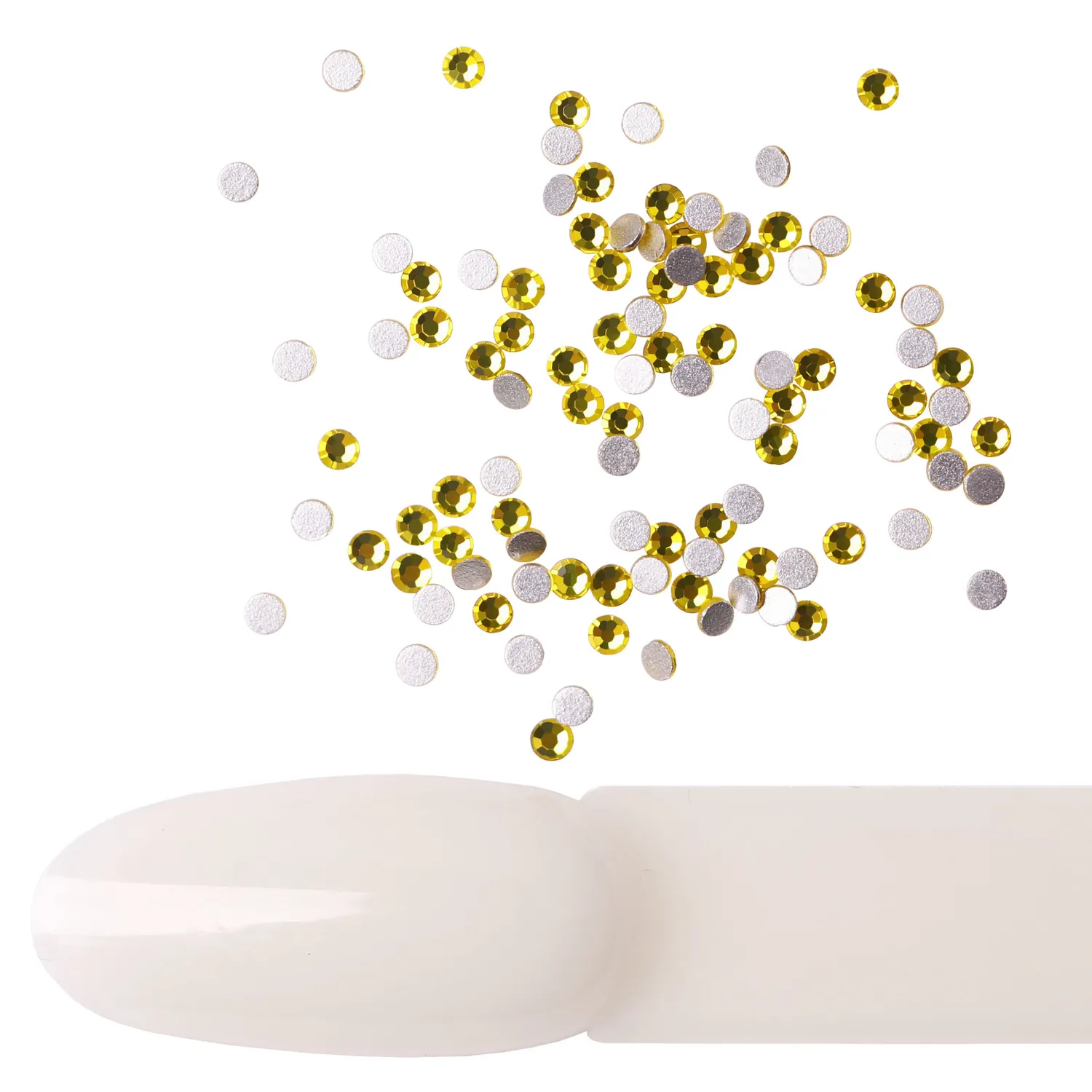 Komilfo Strass Citrine size 4 decorazioni unghie 100 pz