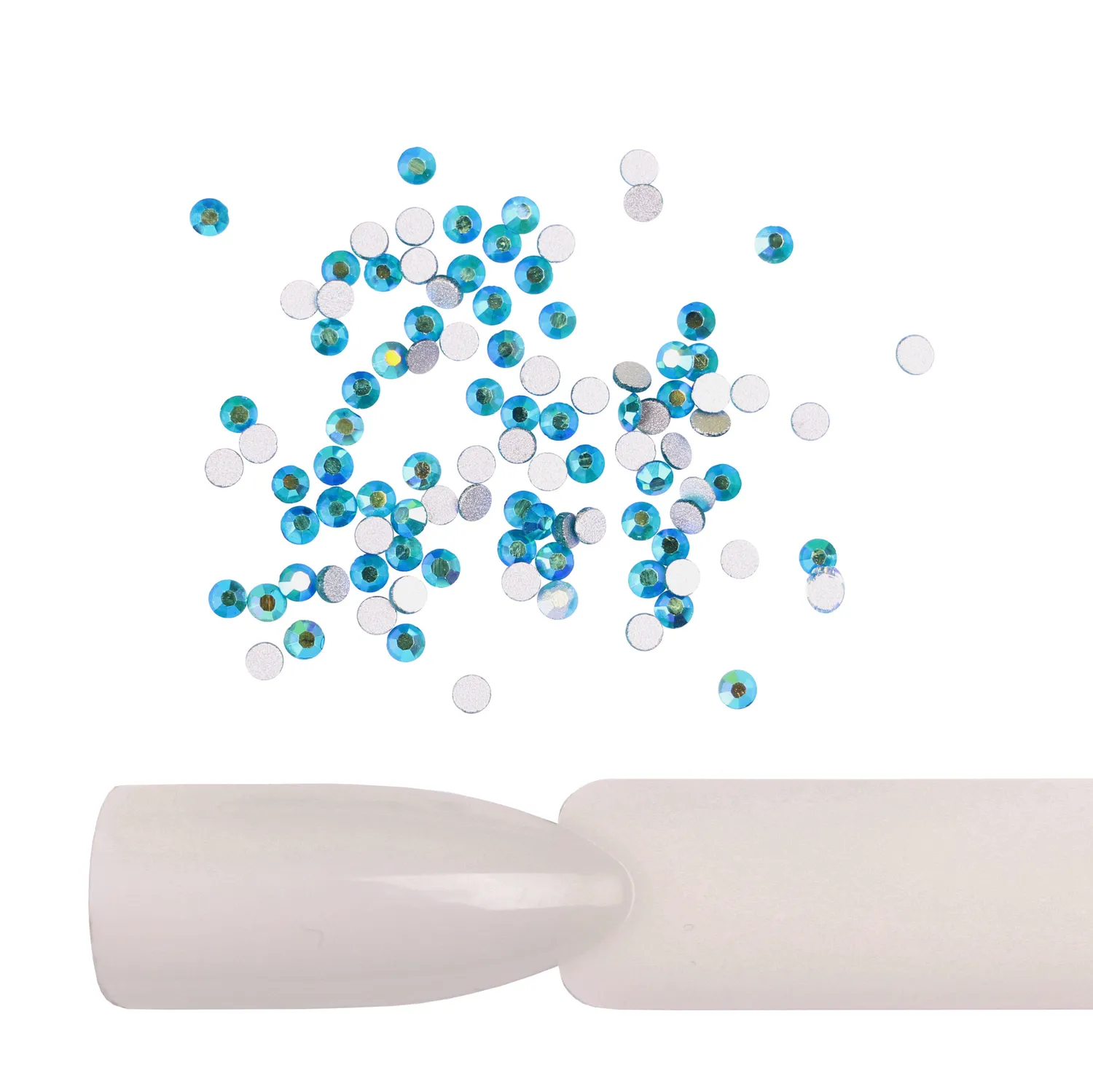 Komilfo Strass Blue Zircon AB nail art 100 pz misura 5
