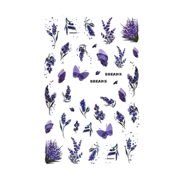Diva Nails Stickers Lavanda adesivi unghie floreali primaverili