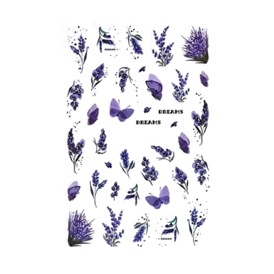 Diva Nails Stickers Lavanda adesivi unghie floreali primaverili