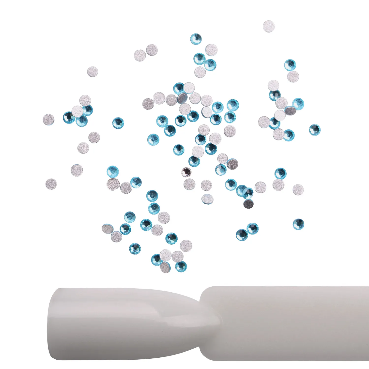 Komilfo strass unghie acquamarina misura 4 pack 100 pz