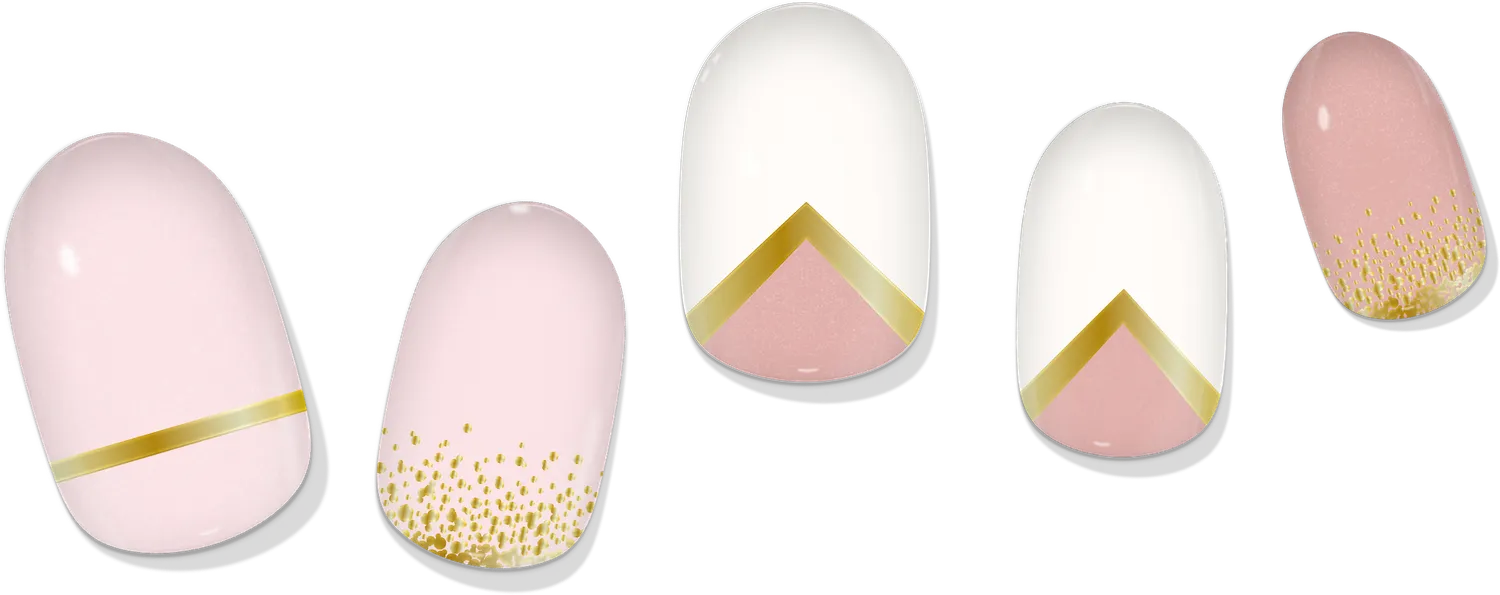 Lauren B Beauty Pink Gold Geometric cerotti gel color change