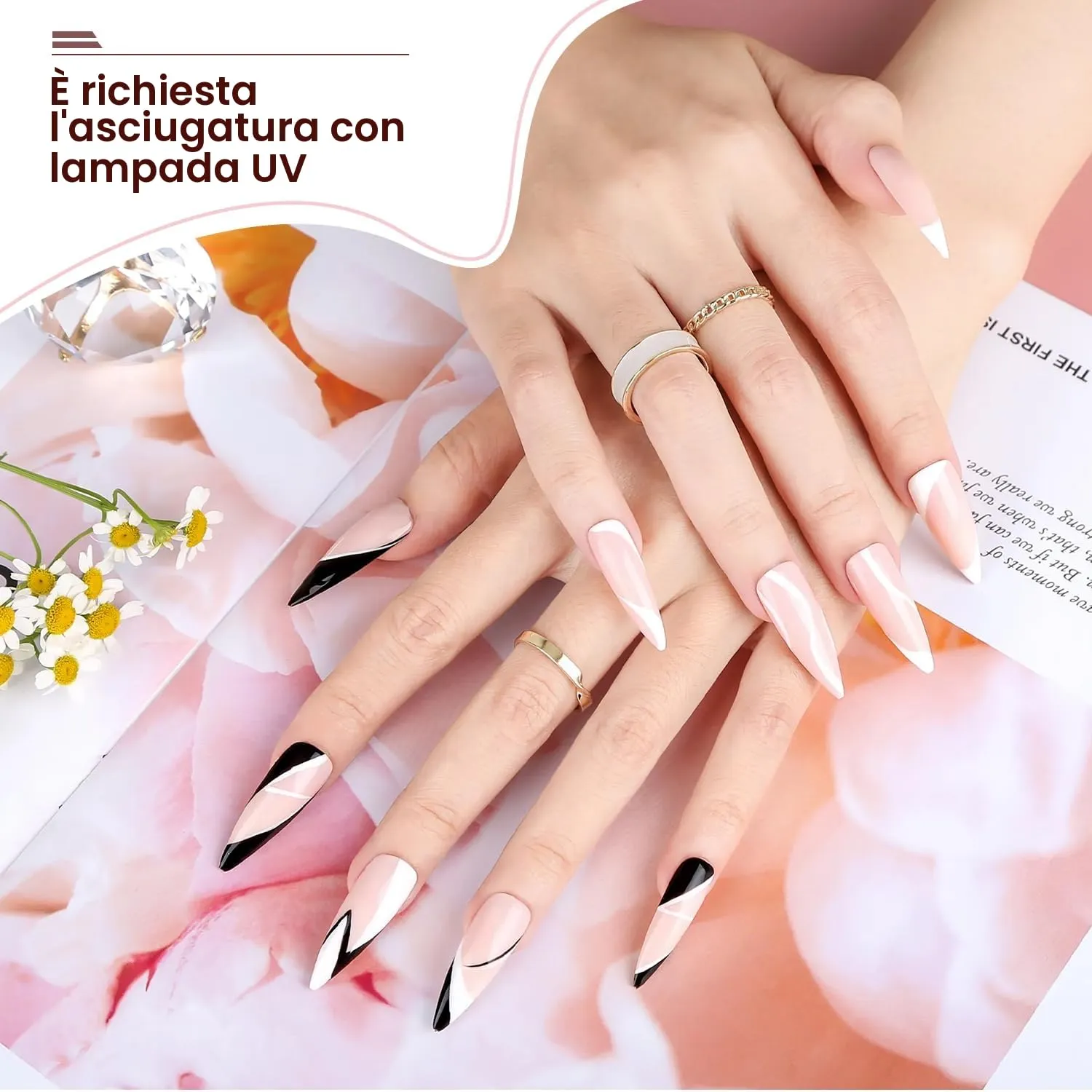 Jodsone Nail Art Gel Liner 3D multicolore 10 pezzi effetto