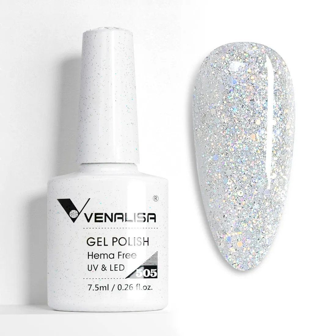 Venalisa Glitter Smalto Gel 7,5ml Brillante