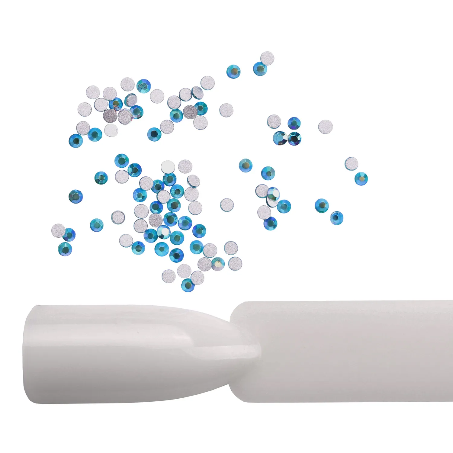 Komilfo strass unghie Blue Zircon 100 pz misura 3