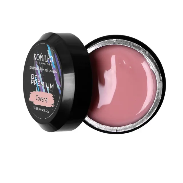 Komilfo Gel Premium Cover 4 gel unghie 15 g rinforzo e allungamento