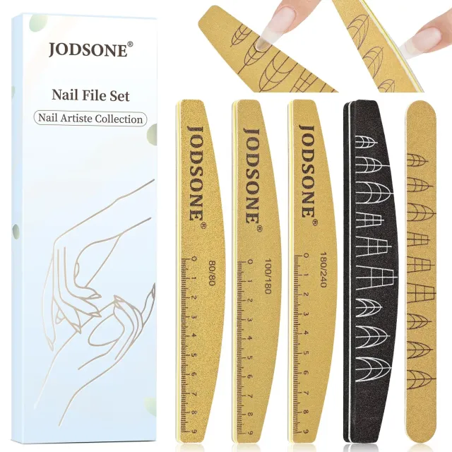 Jodsone Set 5 Lime Buffer Unghie 80/240 Riutilizzabili
