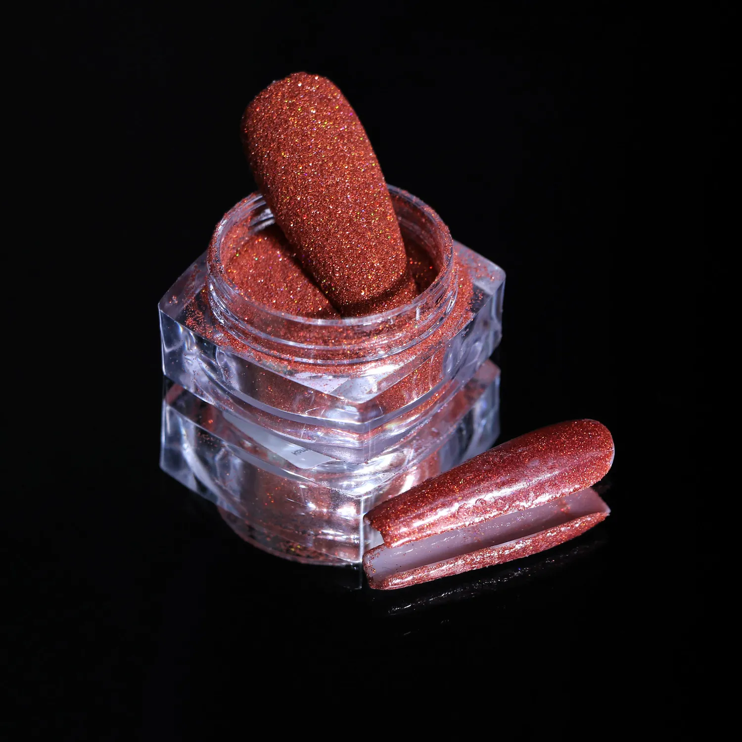 Komilfo Spangles 013 glitter unghie 2,5 g arancione ologramma
