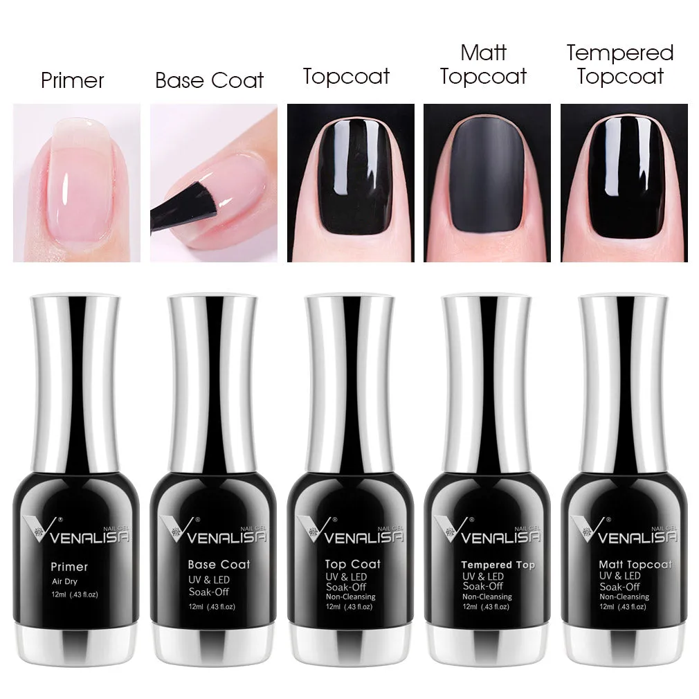 Venalisa H316 set base top coat semipermanente 5x12 ml