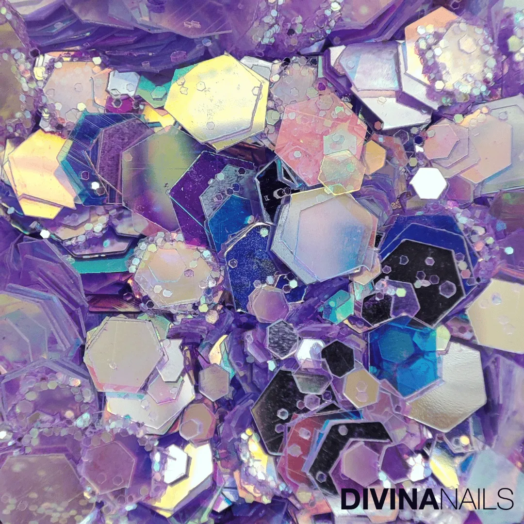 Diva Nails Diamond Holo Funky Town set glitter unghie 12x2g