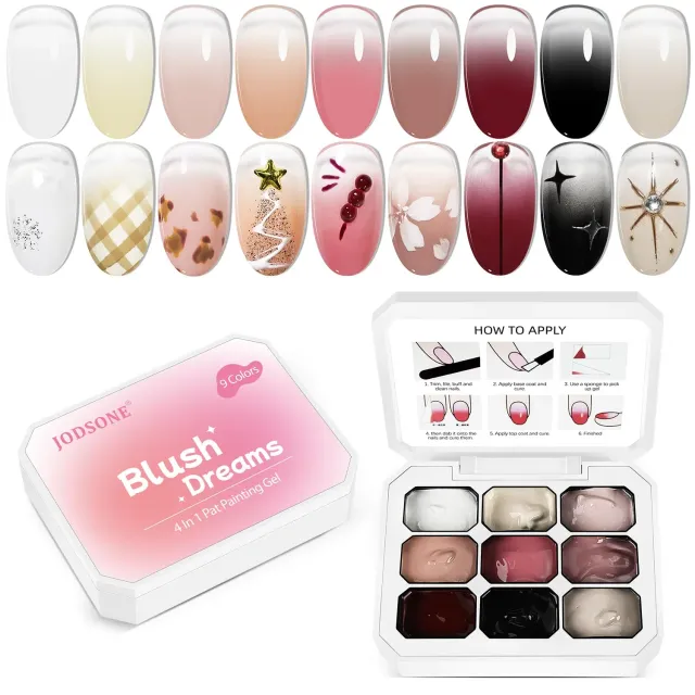 Jodsone Smalti Gel B1711-19 set 9 colori effetto sfumato