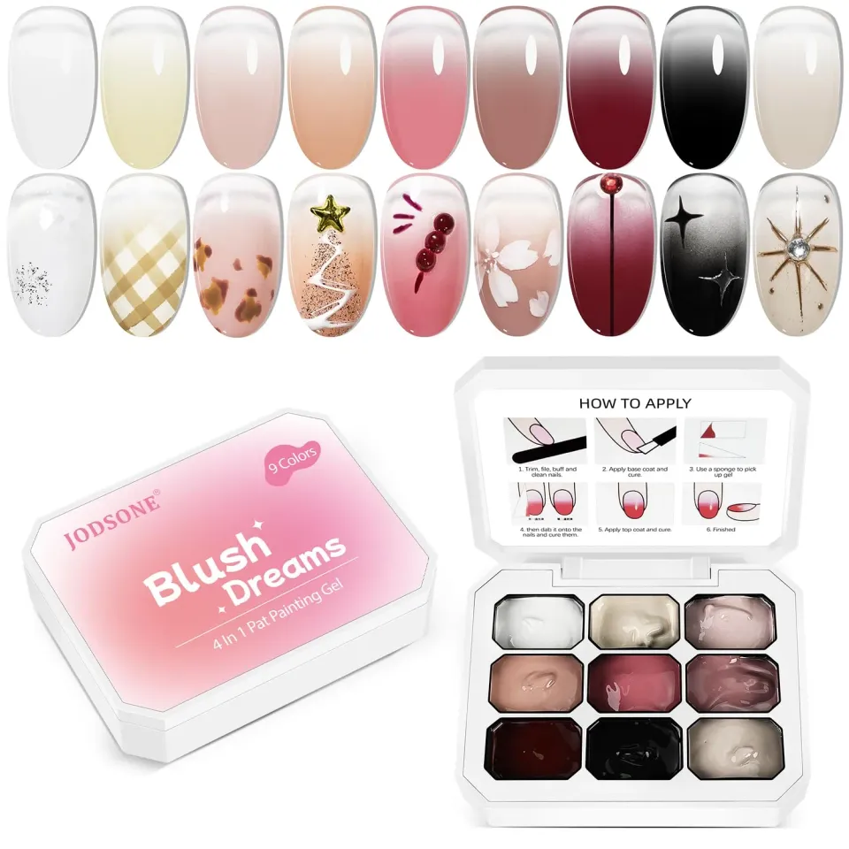 Jodsone Smalti Gel B1711-19 set 9 colori effetto sfumato
