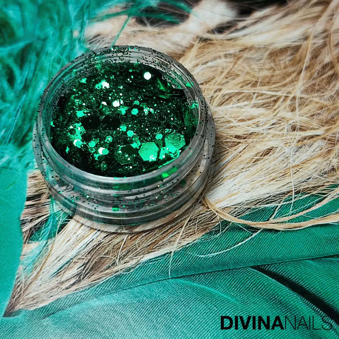 Diva Nails Holo Flakes Mint glitter unghie olografico 2g