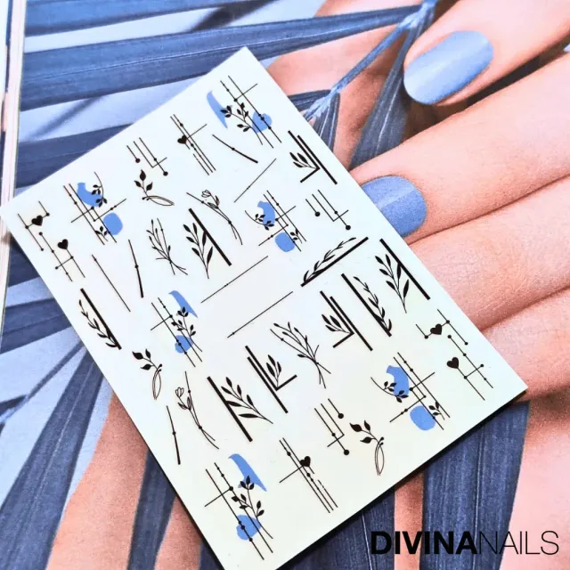 Diva Nails 3D Nature New Year's 019 stickers unghie capodanno
