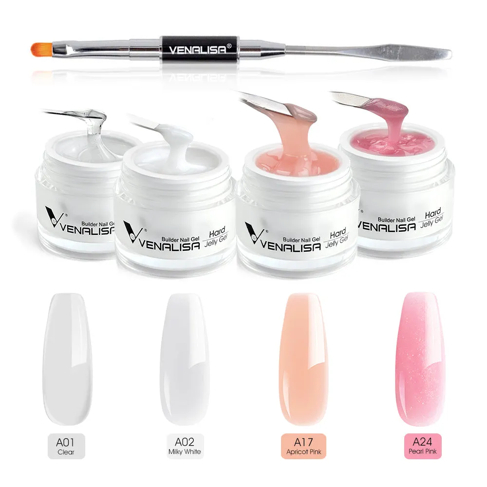Venalisa Hard Jelly Builder Gel kit 4x15ml + pennello